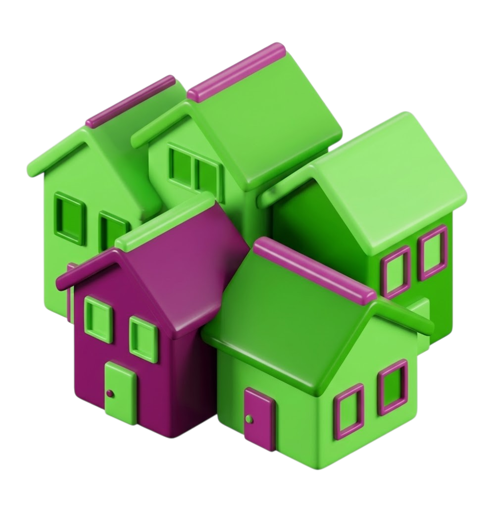 Построенных домов